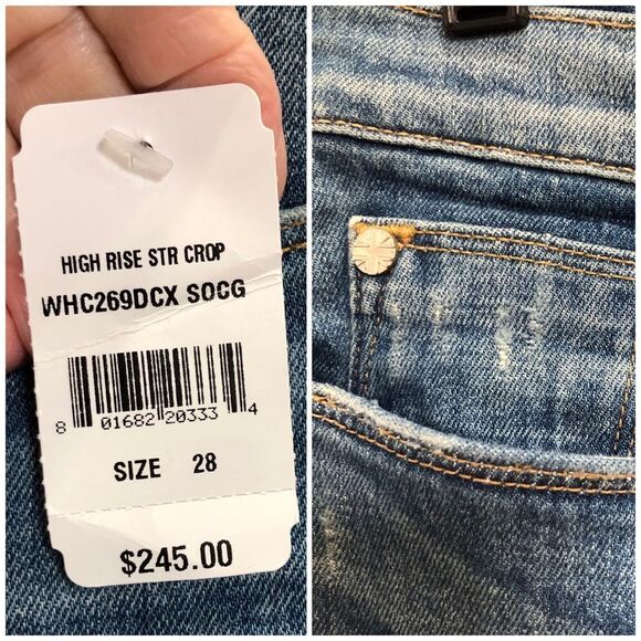 HUDSON - 🎉HP🎉 NWT L Sz 28 - Zoeey Straight-Leg Double Cropped Jean -Social Grace - Picture 12 of 16